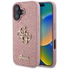 Etui GUESS Fixed Glitter Big 4G do Apple iPhone 16 Różowy