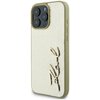 Etui KARL LAGERFELD Metal Signature do Apple iPhone 16 Pro Złoty Seria telefonu iPhone
