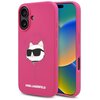 Etui KARL LAGERFELD Silicone Choupette Head Print MagSafe do Apple iPhone 16 Fuksja