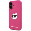 Etui KARL LAGERFELD Silicone Choupette Head Print MagSafe do Apple iPhone 16 Fuksja Seria telefonu iPhone