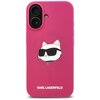 Etui KARL LAGERFELD Silicone Choupette Head Print MagSafe do Apple iPhone 16 Fuksja Model telefonu iPhone 16