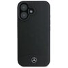 Etui MERCEDES Textured And Plain Leather MagSafe do Apple iPhone 16 Czarny Model telefonu iPhone 16
