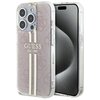 Etui GUESS IML 4G Gold Stripe do Apple iPhone 14 Pro Max Różowy