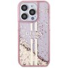 Etui GUESS Liquid Glitter Gold Stripes do Apple iPhone 15 Pro Różowy Model telefonu iPhone 15 Pro