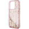 Etui GUESS Liquid Glitter Gold Stripes do Apple iPhone 15 Pro Różowy Typ Etui nakładka