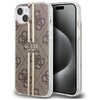 Etui GUESS IML 4G Gold Stripe do Apple iPhone 15 Plus Brązowy