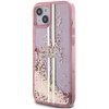 Etui GUESS Liquid Glitter Gold Stripes do Apple iPhone 15 Plus Różowy Seria telefonu iPhone