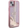 Etui GUESS Liquid Glitter Gold Stripes do Apple iPhone 15 Plus Różowy Kompatybilność Apple iPhone 15 Plus