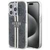 Etui GUESS IML 4G Gold Stripe do Apple iPhone 15 Pro Max Czarny