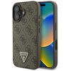 Etui GUESS Leather 4G Triangle Strass do Apple iPhone 16 Plus Brązowy