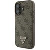 Etui GUESS Leather 4G Triangle Strass do Apple iPhone 16 Plus Brązowy Seria telefonu iPhone