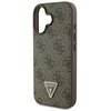 Etui GUESS Leather 4G Triangle Strass do Apple iPhone 16 Plus Brązowy Typ Etui nakładka