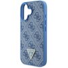 Etui GUESS Leather 4G Triangle Strass MagSafe do Apple iPhone 16 Niebieski Typ Etui magnetyczne