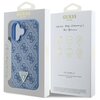 Etui GUESS Leather 4G Triangle Strass MagSafe do Apple iPhone 16 Niebieski Marka telefonu Apple