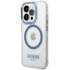 Etui GUESS Metal Outline MagSafe do Apple iPhone 14 Pro Max Przezroczysto-niebieski Seria telefonu iPhone