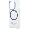Etui GUESS Metal Outline MagSafe do Apple iPhone 14 Pro Max Przezroczysto-niebieski Typ Etui nakładka