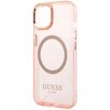 Etui GUESS Gold Outline Translucent MagSafe do Apple iPhone 14 Różowy Typ Etui nakładka