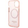 Etui GUESS Gold Outline Translucent MagSafe do Apple iPhone 14 Różowy Gwarancja 24 miesiące