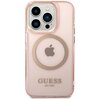 Etui GUESS Gold Outline Translucent MagSafe do Apple iPhone 14 Pro Max Różowy Model telefonu iPhone 14 Pro Max