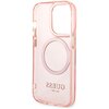 Etui GUESS Gold Outline Translucent MagSafe do Apple iPhone 14 Pro Max Różowy Gwarancja 24 miesiące