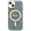 Etui GUESS IML 4G MagSafe do Apple iPhone 15 Niebieski Kod pocztowy 05-850