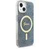 Etui GUESS IML 4G MagSafe do Apple iPhone 15 Niebieski Miasto Macierzysz