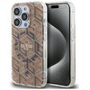 Etui GUESS IML GCube MagSafe do Apple iPhone 15 Pro Max Brązowy