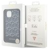 Opakowanie zawiera etui na telefon z wzorem geometrycznym i napisem "GUESS" na dole, z oznaczeniem "MagSafe" w złotym okręgu. Na opakowaniu widnieją napisy: "Mobile phone accessory", "Drop protection", "Slim profile", "Easy snap-on", oraz logo "GUESS" i i