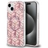 Etui GUESS IML GCube MagSafe do Apple iPhone 15 Różowy