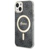 Etui GUESS 4G MagSafe do Apple iPhone 15 Plus Czarny