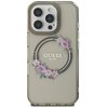 Etui GUESS IML Flowers Wreath MagSafe do Apple iPhone 16 Pro Czarny Model telefonu iPhone 16 Pro