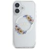 Etui GUESS IML Flowers Wreath MagSafe do Apple iPhone 16 Przezroczysty Model telefonu iPhone 16