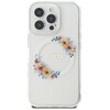 Etui GUESS IML Flowers Wreath MagSafe do Apple iPhone 16 Pro Przezroczysty Model telefonu iPhone 16 Pro