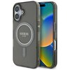 Etui GUESS IML Glitter Circle MagSafe do Apple iPhone 16 Czarny
