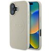 Etui GUESS Grained Ring MagSafe do Apple iPhone 16 Beżowy
