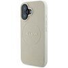 Etui GUESS Grained Ring MagSafe do Apple iPhone 16 Beżowy Seria telefonu iPhone