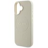 Etui GUESS Grained Ring MagSafe do Apple iPhone 16 Beżowy Typ Etui nakładka
