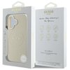 Etui GUESS Grained Ring MagSafe do Apple iPhone 16 Beżowy Marka telefonu Apple