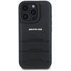 Etui AMG Leather Debossed Lines Black Logo do Apple iPhone 16 Pro Max Czarny Model telefonu iPhone 16 Pro Max
