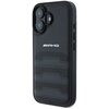 Etui AMG Leather Debossed Lines Black Logo do Apple iPhone 16 Czarny Seria telefonu iPhone