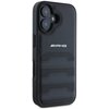 Etui AMG Leather Debossed Lines Black Logo do Apple iPhone 16 Czarny Kompatybilność Apple iPhone 16