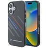 Etui BMW Motosport IML Random Stripes do Apple iPhone 16 Plus Czarny