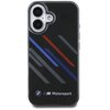 Etui BMW Motosport IML Random Stripes do Apple iPhone 16 Plus Czarny Model telefonu iPhone 16 Plus