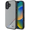 Etui BMW M Perforated Tricolor Line MagSafe do Apple iPhone 16 Szary