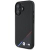 Etui BMW M Perforated Tricolor Line MagSafe do Apple iPhone 16 Plus Czarny Seria telefonu iPhone