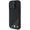 Etui BMW M Perforated Tricolor Line MagSafe do Apple iPhone 16 Pro Czarny Seria telefonu iPhone