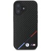 Etui BMW M Carbon Tricolor Line MagSafe do Apple iPhone 16 Czarny Model telefonu iPhone 16