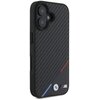 Etui BMW M Carbon Tricolor Line MagSafe do Apple iPhone 16 Czarny Kompatybilność Apple iPhone 16