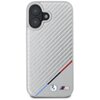 Etui BMW M Carbon Tricolor Line MagSafe do Apple iPhone 16 Szary Model telefonu iPhone 16