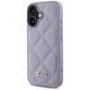 Etui GUESS Quilted Metal Logo do Apple iPhone 16 Jasnofioletowy Seria telefonu iPhone